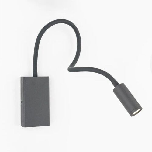 اضاءة جدارية مع منفذ USB  - اسود