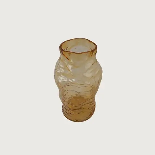 فازة زجاج داري - بني