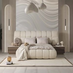 طقم غرفة نوم 180x200 سم مونا - بيج وبني