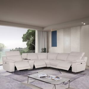 كنبة ركنيّة يمين يسار 5 مقاعد بمقعدين قابلين للإمالة آليًا طوكيو