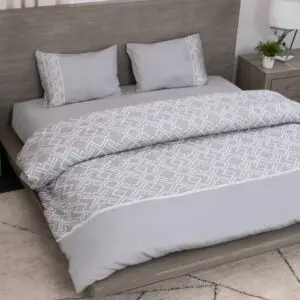 طقم مفرش سرير حجم ملكى 193×203 سم 4 قطع - بروسلز