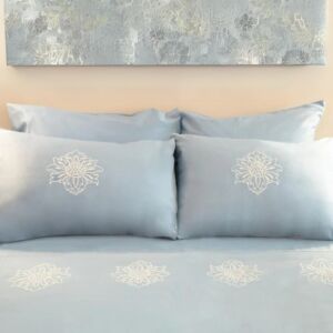 طقم غطاء سرير 600 غرزة 6 قطع جلامور - أزرق