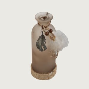 فازة زجاج ليان بدلاية ريش