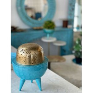 مبخرة كلاسي ازرق - كبير