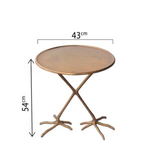 طاولة  جانبية معدن مخلب دبل ذهبي - جامايكا