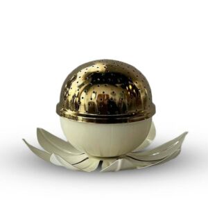 مبخره زهرة اللوتس أبيض - كبير