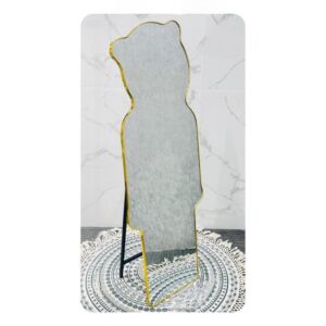 مرآة ثنائية الاستخدام ارضية وتعليق شكل دب 160x60 سم - ذهبي