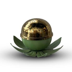 مبخره زهرة اللوتس أخضر - كبير