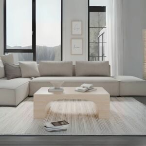 طاولة قهوة أسمنت هندسي مركب بديل الرخام جوما - بيج