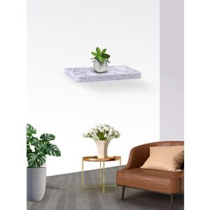 رف جداري رواندوس طول 40 سم لون رخامي فاتح