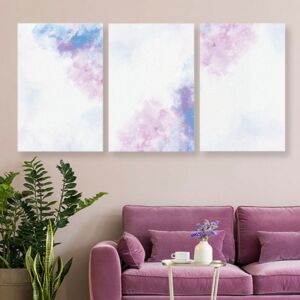 لوحة جدارية فنية بتصميم تجريدي اليانا - ثلاث قطع - مقاس 120x60 سم