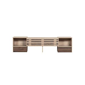 طاولة تلفزيون خشب ماليزي متحركة مايسور  خشبي وبني