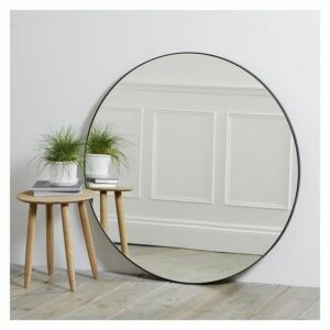  مرآة دائرية هيمانا إطار أسود- 100 سم