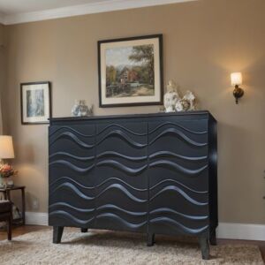 خزانة احذية 3 ابواب روي 115 سم - اسود