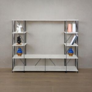 وحدة تلفزيون كارتر خشب ماليزي 3 أدوار رمادي 