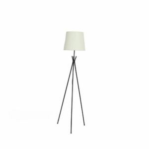 مصباح ارضى معدني - بيج واسود