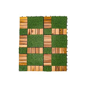 أرضيات عشب صناعي خشب 12 قطعة