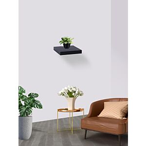 رف حائط مصنوع من الخشب أسود 25 سم مسريبن