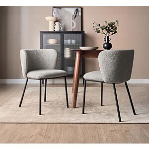 كرسي طعام ماندي - رمادي 