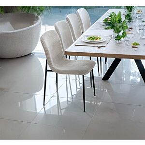 كرسي طعام كروستا - كريمي