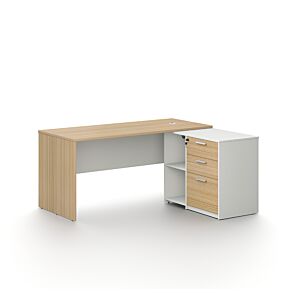 طاولة مكتب مع ملحق 140 سم - ابيض