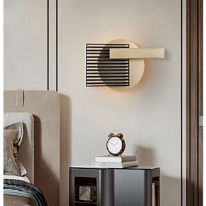 إضاءة جدارية سترايبي عصرية - ذهبي وأسود