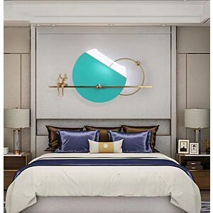 اضاءة جدارية مودرن سيركل - ذهبي وتيفاني