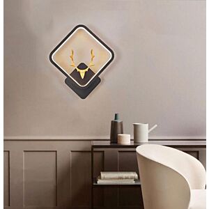 اضاءة جدارية مودرن سكوير - ذهبي و اسود