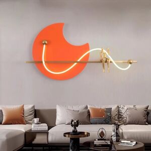 اضاءة جدارية مودرن ليد - ذهبي وبرتقالي