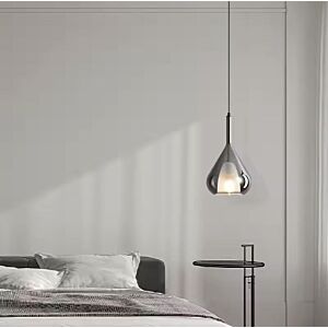 إنارة معلقة زجاج سموك 37 سم - اسود