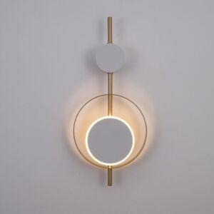 ابليك جداري 46 سم - ابيض وذهبي