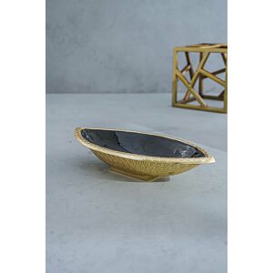 وعاء تقديم كوهريك - حجم صغير, لون أسود وذهبي