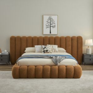 سرير كينغ منجد 180×200 سم بيفرلي - برتقالي