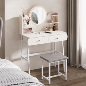 طاولة تزيين مع مرأة ومقعد سيرو