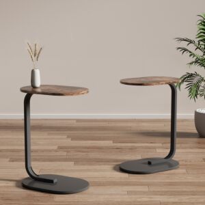 طاولة جانبية ساسو قطعتين - بني