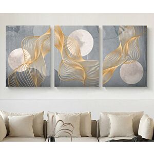 طقم 3 لوحات مودرن مون رادينتس - 60 - 40 سم