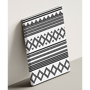 لوحة جدارية كنفاس السدو- أبيض وأسود - مقاس 40x60 سم