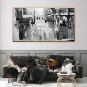 لوحة كانفس فن تجريدي توماس