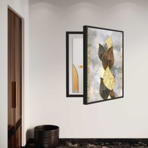 لوحة كانفاس لتغطية طبلون الكهرباء شكل ورق شجر