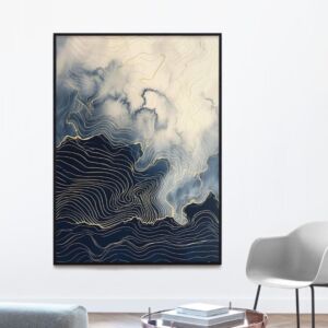 لوحة جدارية فنية امواجو - قماش كانفس