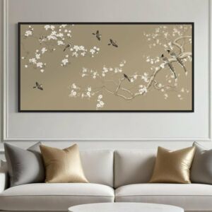 لوحة جدارية فنية بارتيس 180x100 سم - برواز اسود