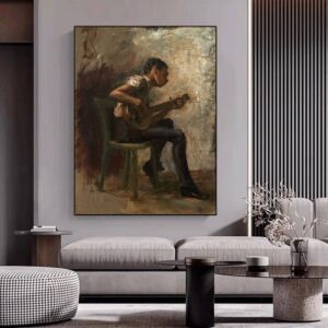 لوحة كنفاس - لرجل يعزف على الجيتار