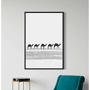 لوحة جدارية فنية ليليام 70x100 سم - برواز اسود