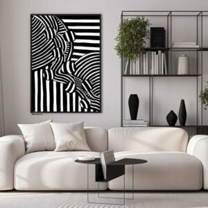 لوحة جدارية فنية توانا 80x120 سم - برواز اسود