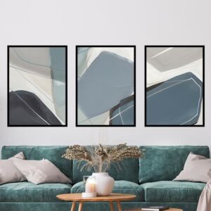 طقم لوحات 3 قطع جدارية فنية كايهان