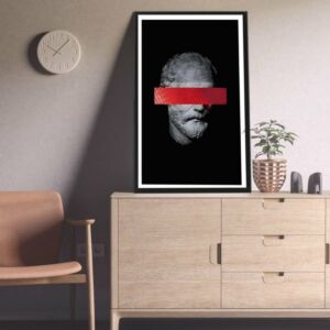 لوحة جدارية فنية سكابل 90x120 سم - برواز اسود