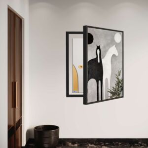 لوحة كانفاس لتغطية طبلون الكهرباء مون