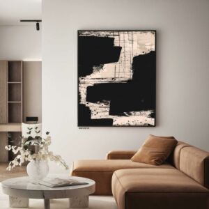 لوحة جدارية فنية سون 100x200 سم - برواز اسود