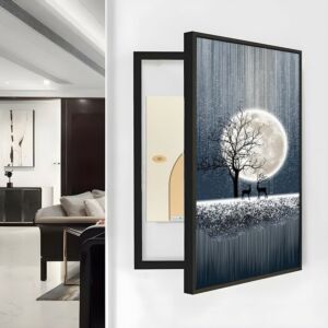 لوحة كانفس غزلان - لتغطية طبلون الكهرباء