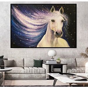 لوحة جدارية كنفاس خيل سحري